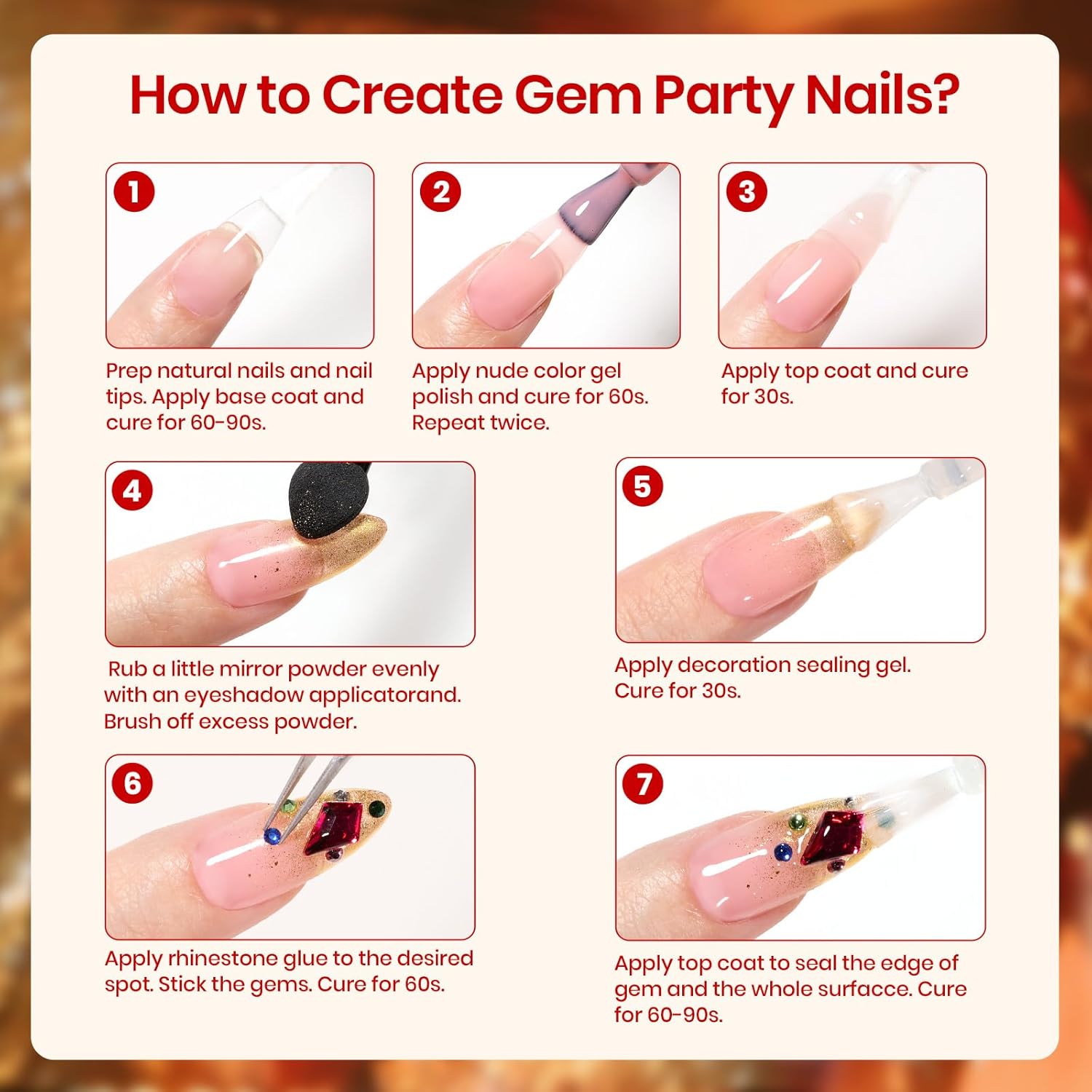 beetles Gel Nail Polish Valentine Gift Set-All in 1 Gel Polish Kit Beetles X DIY nail UV Gel Polish with Top Base Coat,Nail Glue,Nail Tips,Nail Charms-Special Elegant DIY Nail Kit for Women