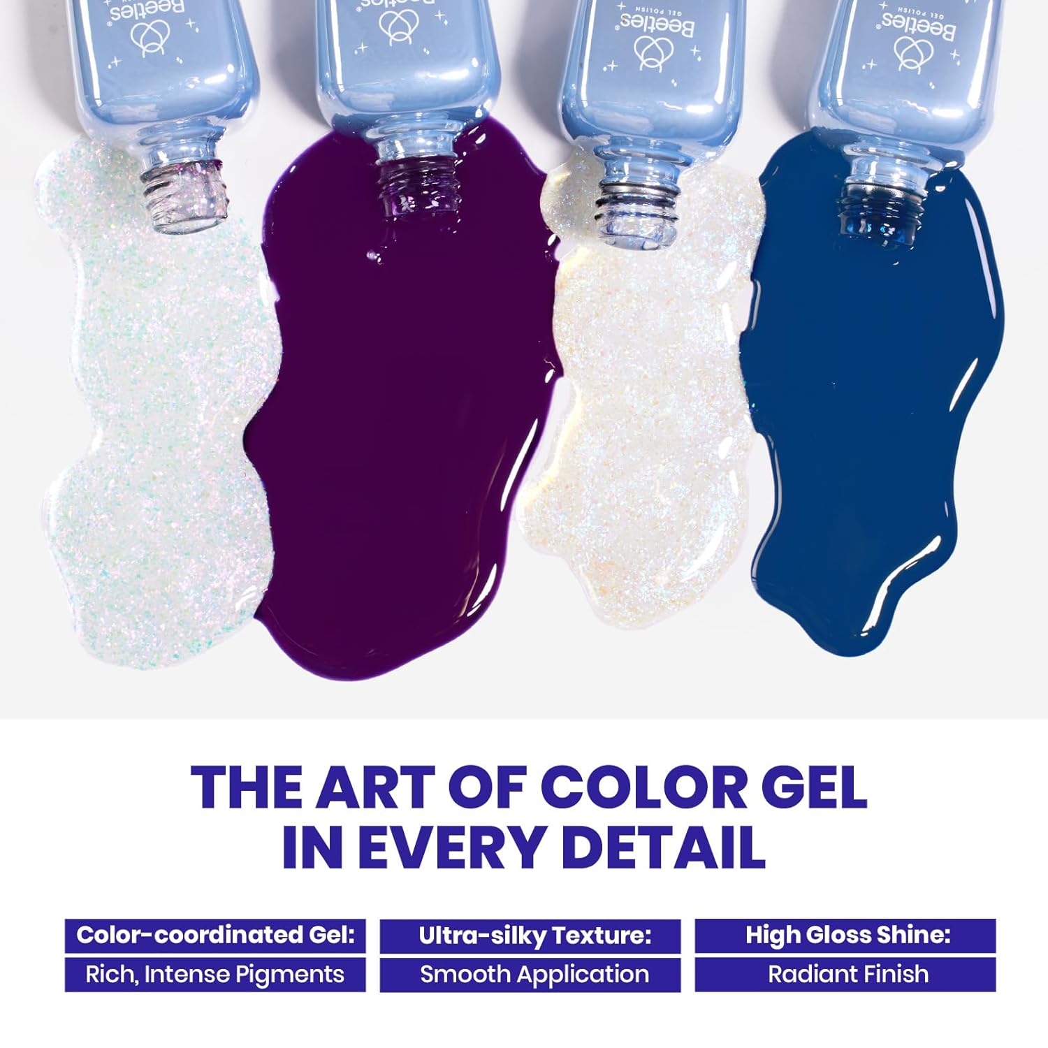 Beetles Christmas Gift Gel Nail Polish Set, Wedding Nail Lace Poem Beetles X DIY Nail Trend Kit with Bow Pearl Lace Transfer Stickers and Manicure Tools Gifts for Women
