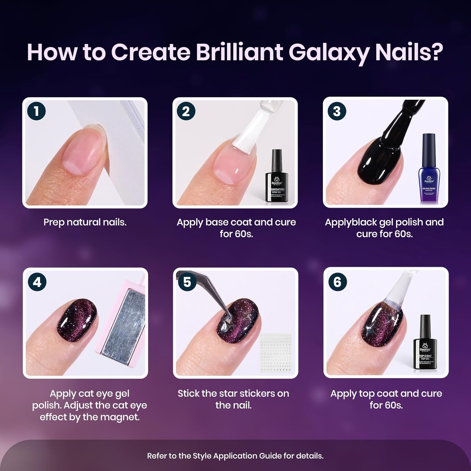 beetles Gel Nail Polish Valentine Gift Set-All in 1 Gel Polish Kit Beetles X DIY nail UV Gel Polish with Top Base Coat,Nail Glue,Nail Tips,Nail Charms-Special Elegant DIY Nail Kit for Women