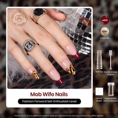 Beetles Gel Polish Nail Art Set, Beetles X DIY Nails with Nail Tips, Leopard Print Nail Foil Stickers, Brushes&Nail Tips Holder Set, Burgundy Brown Cat Eye Gel Polish Gifts for Women