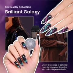 beetles Gel Nail Polish Valentine Gift Set-All in 1 Gel Polish Kit Beetles X DIY nail UV Gel Polish with Top Base Coat,Nail Glue,Nail Tips,Nail Charms-Special Elegant DIY Nail Kit for Women