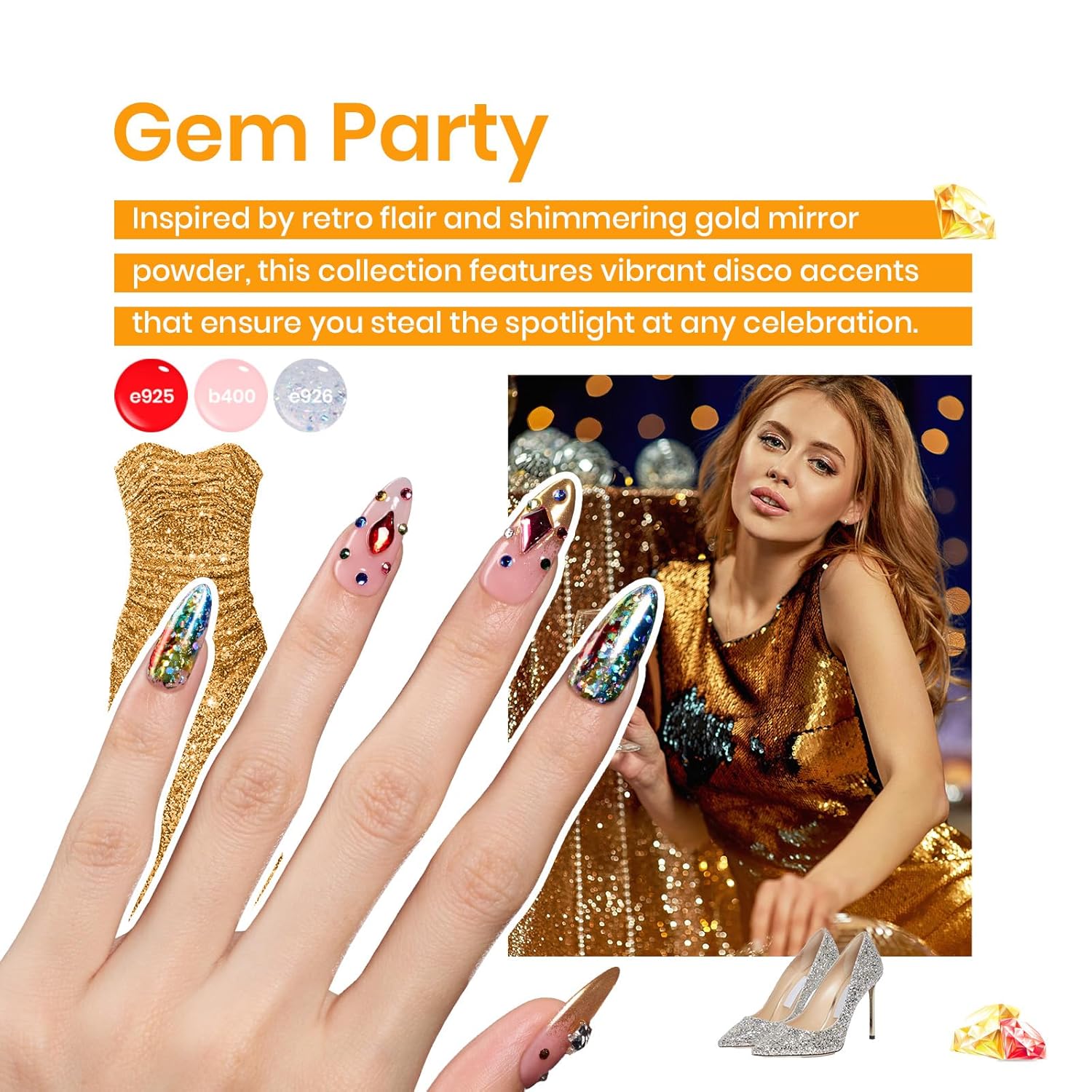 Beetles Christmas Gift Gel Nail Polish Set, Wedding Nail Lace Poem Beetles X DIY Nail Trend Kit with Bow Pearl Lace Transfer Stickers and Manicure Tools Gifts for Women